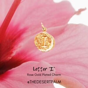 Rose Gold Plated Letter “I” Charm | Initial Pendant